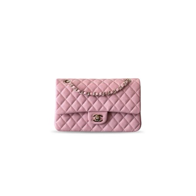 CHANEL CAVIAR QUILTED MEDIUM DOUBLE FLAP LIGHT A01112 (25.5*15.5*6.5cm) 